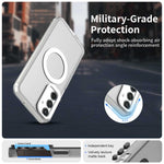 Til Samsung Galaxy M35 5G Cover Magnetisk Cover PC+TPU+PET Anti-Drop Telefoncover