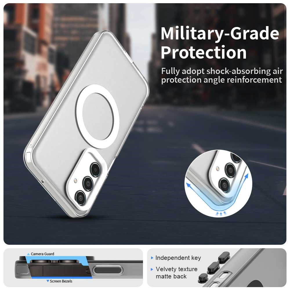 Til Samsung Galaxy M35 5G Cover Magnetisk Cover PC+TPU+PET Anti-Drop Telefoncover