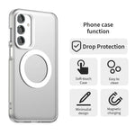 Til Samsung Galaxy M35 5G Cover Magnetisk Cover PC+TPU+PET Anti-Drop Telefoncover