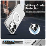 For Xiaomi Redmi Note 13 4G Magnetic Case PC+TPU+PET Anti-Drop Phone Cover