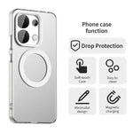 For Xiaomi Redmi Note 13 4G Magnetic Case PC+TPU+PET Anti-Drop Phone Cover