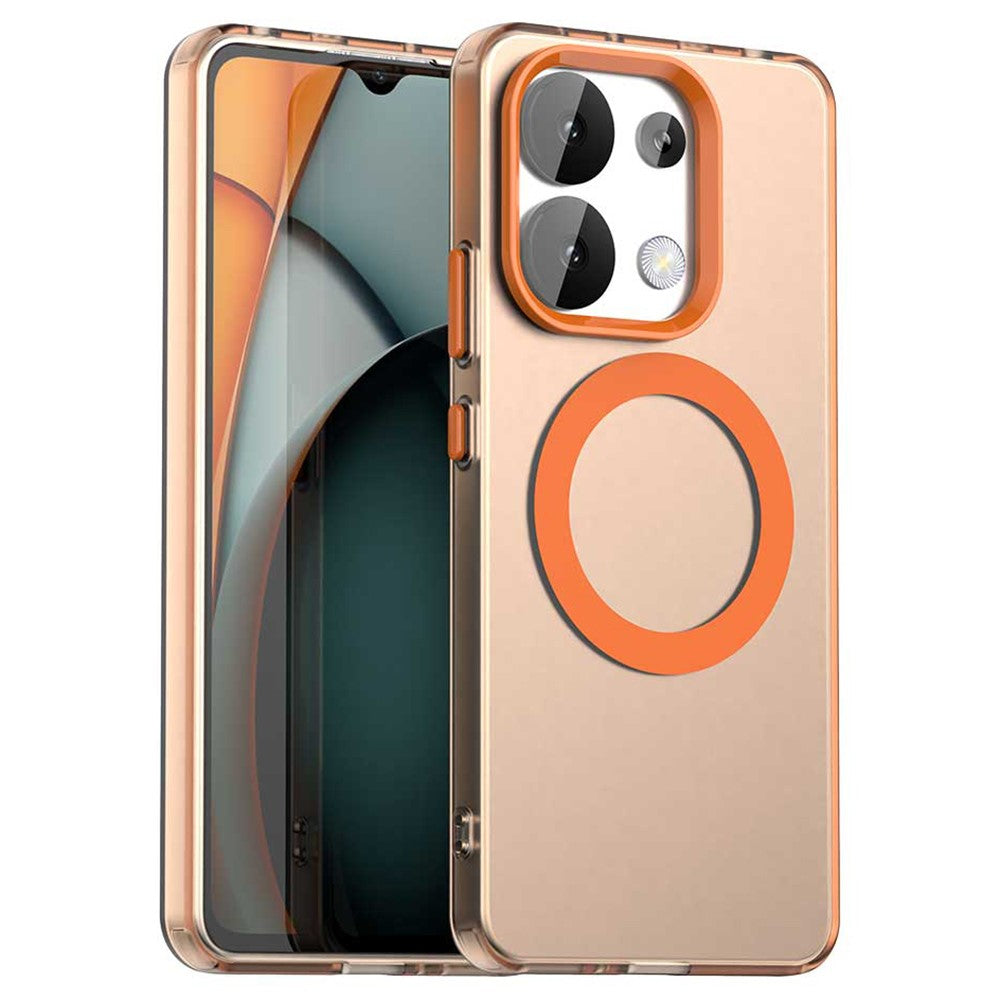 For Xiaomi Redmi Note 13 4G Magnetic Case PC+TPU+PET Anti-Drop Phone Cover