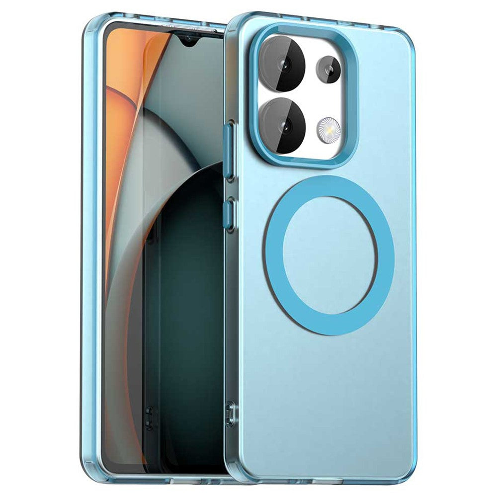 For Xiaomi Redmi Note 13 4G Magnetic Case PC+TPU+PET Anti-Drop Phone Cover