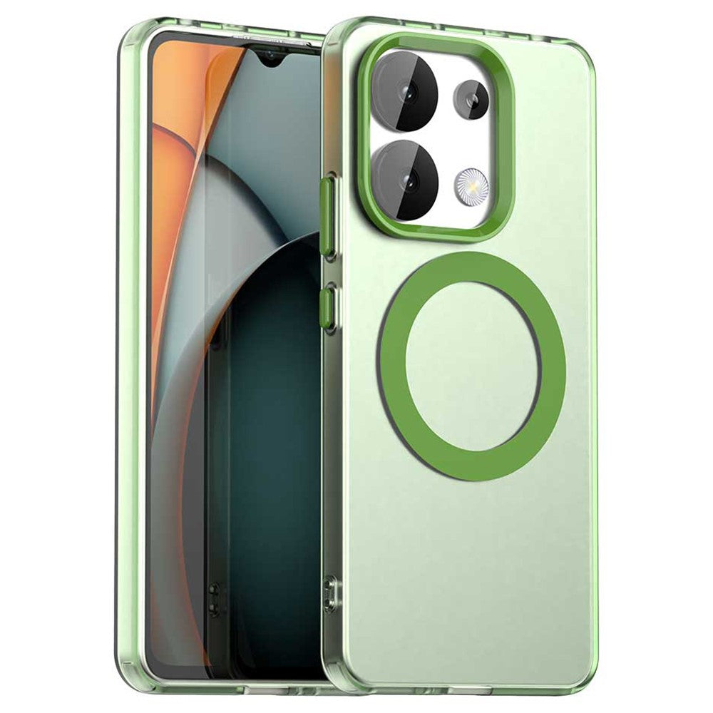 For Xiaomi Redmi Note 13 4G Magnetic Case PC+TPU+PET Anti-Drop Phone Cover