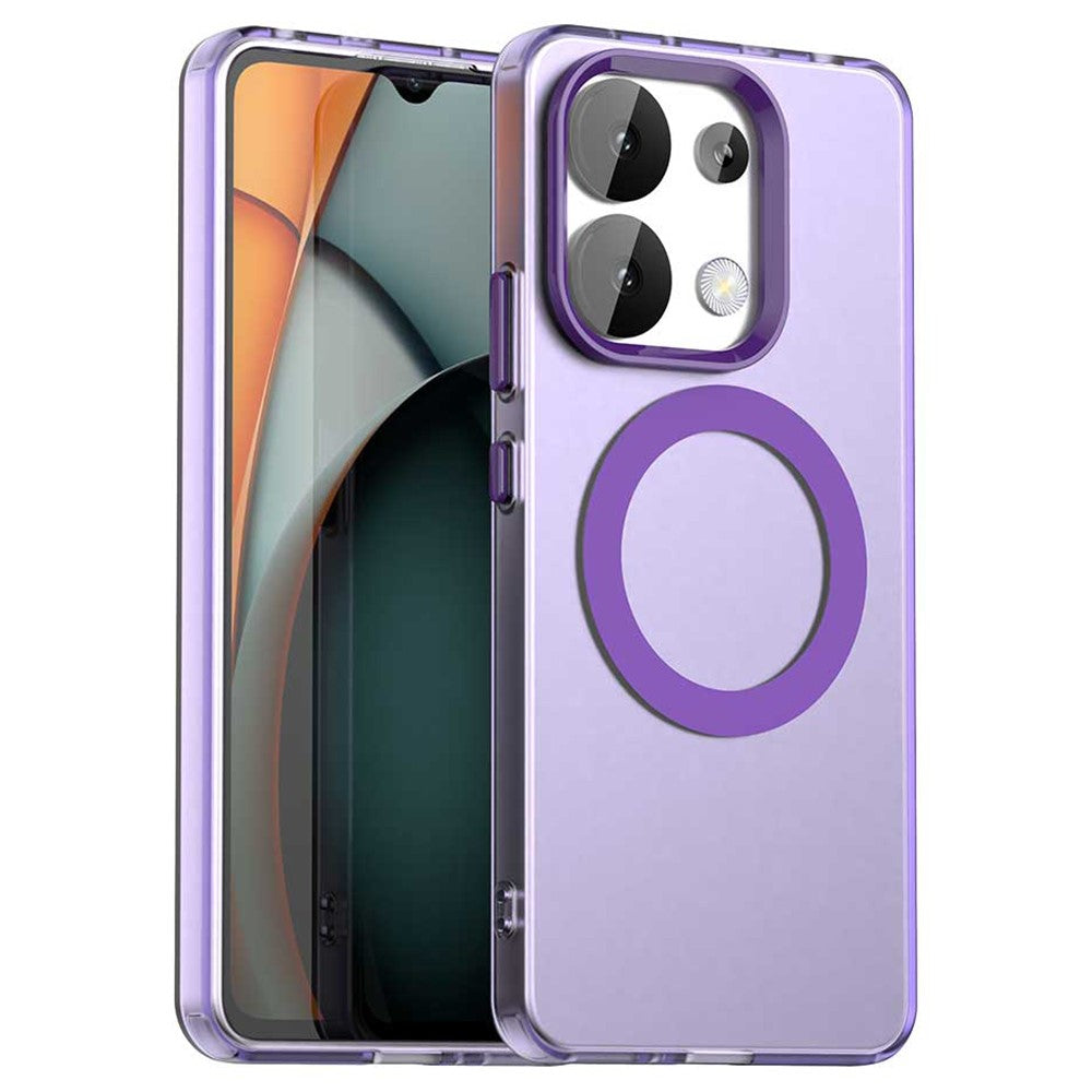 For Xiaomi Redmi Note 13 4G Magnetic Case PC+TPU+PET Anti-Drop Phone Cover