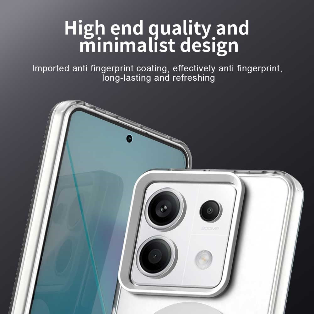 For Xiaomi Redmi Note 13 Pro 5G / Poco X6 5G Magnetic Case PC+TPU+PET Anti-Drop Phone Cover
