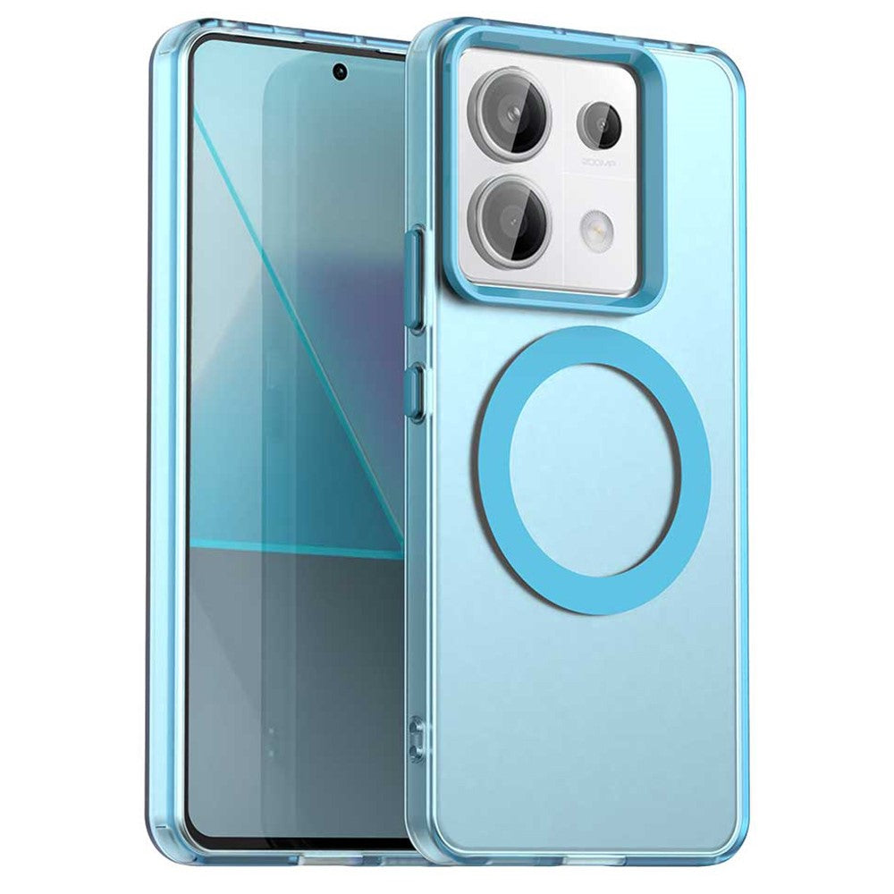 For Xiaomi Redmi Note 13 Pro 5G / Poco X6 5G Magnetic Case PC+TPU+PET Anti-Drop Phone Cover