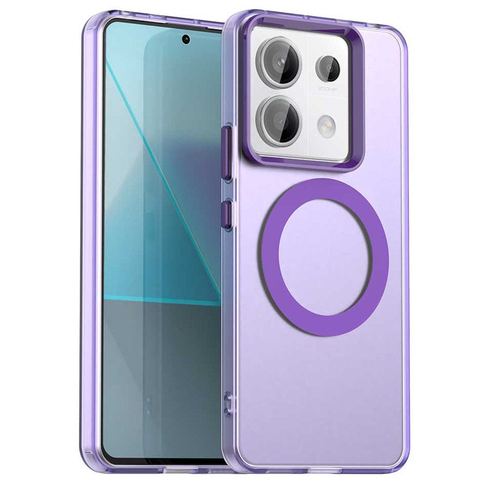 For Xiaomi Redmi Note 13 Pro 5G / Poco X6 5G Magnetic Case PC+TPU+PET Anti-Drop Phone Cover