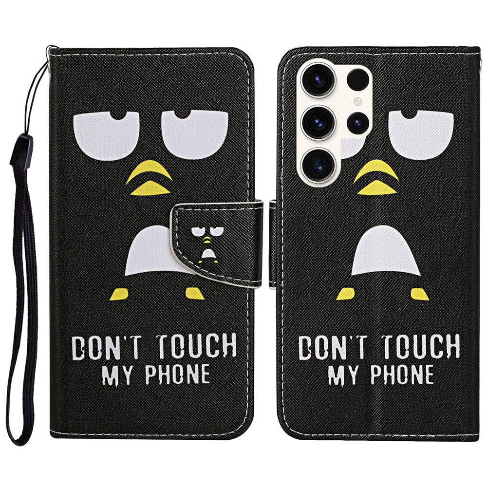 For Samsung Galaxy S25 Ultra Case Pattern Printing Protective Leather Folio Phone Cover