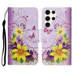 For Samsung Galaxy S25 Ultra Case Pattern Printing Protective Leather Folio Phone Cover