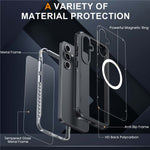 Samsung Galaxy S24 FE Magnetiskt Skal PC+TPU mobilskydd med Härdat Glas Skärmfilm