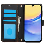 SY-003 Til Samsung Galaxy A37 5G / A56 5G / A36 5G etui PU-læder stander visning telefonpungcover med håndrem