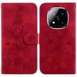 For Xiaomi Redmi Note 14 Pro 5G / Poco X7 5G Case Lily Flower Imprint Leather Phone Cover with Stand