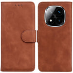 For Xiaomi Redmi Note 14 Pro 5G / Poco X7 5G Case Solid Color Leather Wallet Phone Cover