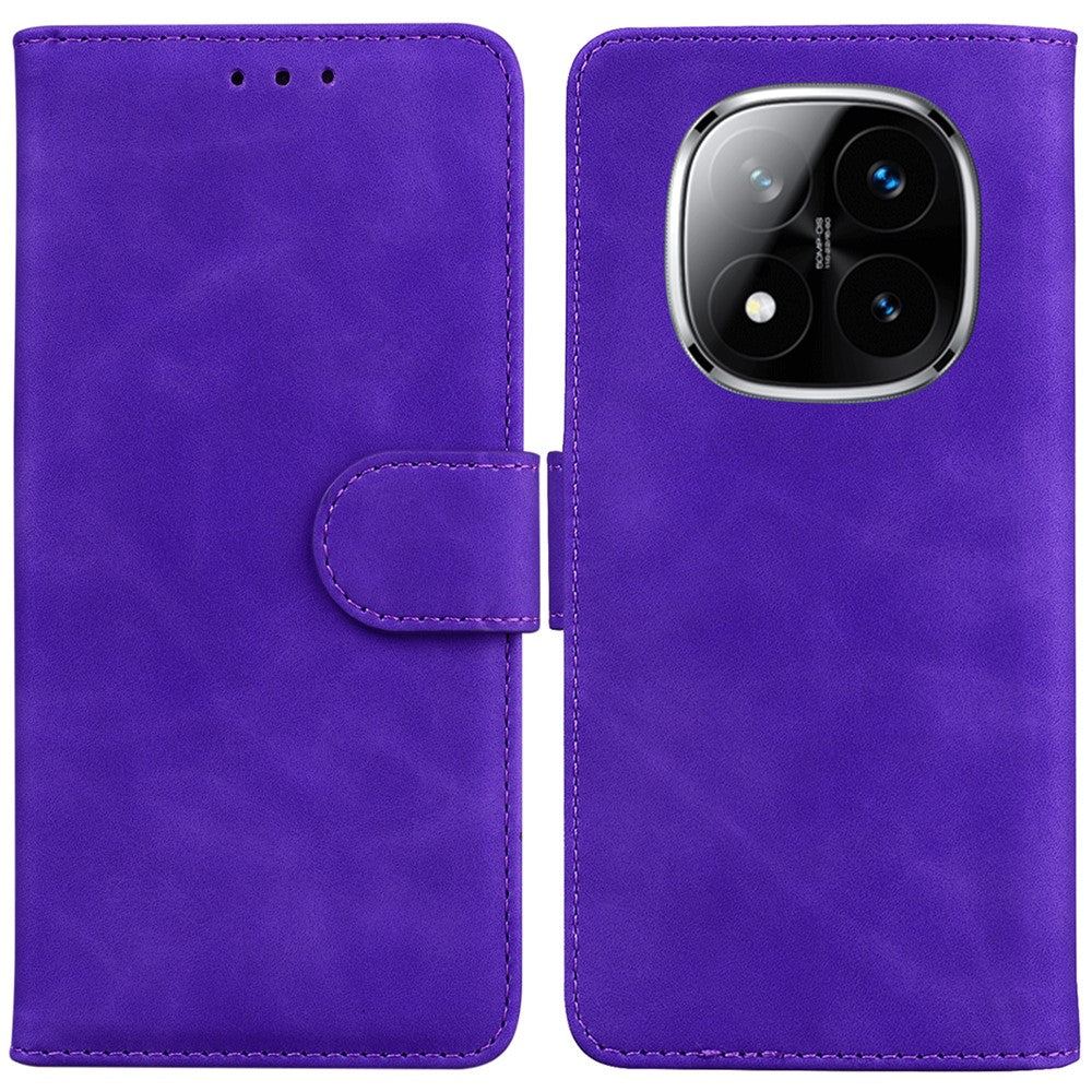 For Xiaomi Redmi Note 14 Pro 5G / Poco X7 5G Case Solid Color Leather Wallet Phone Cover