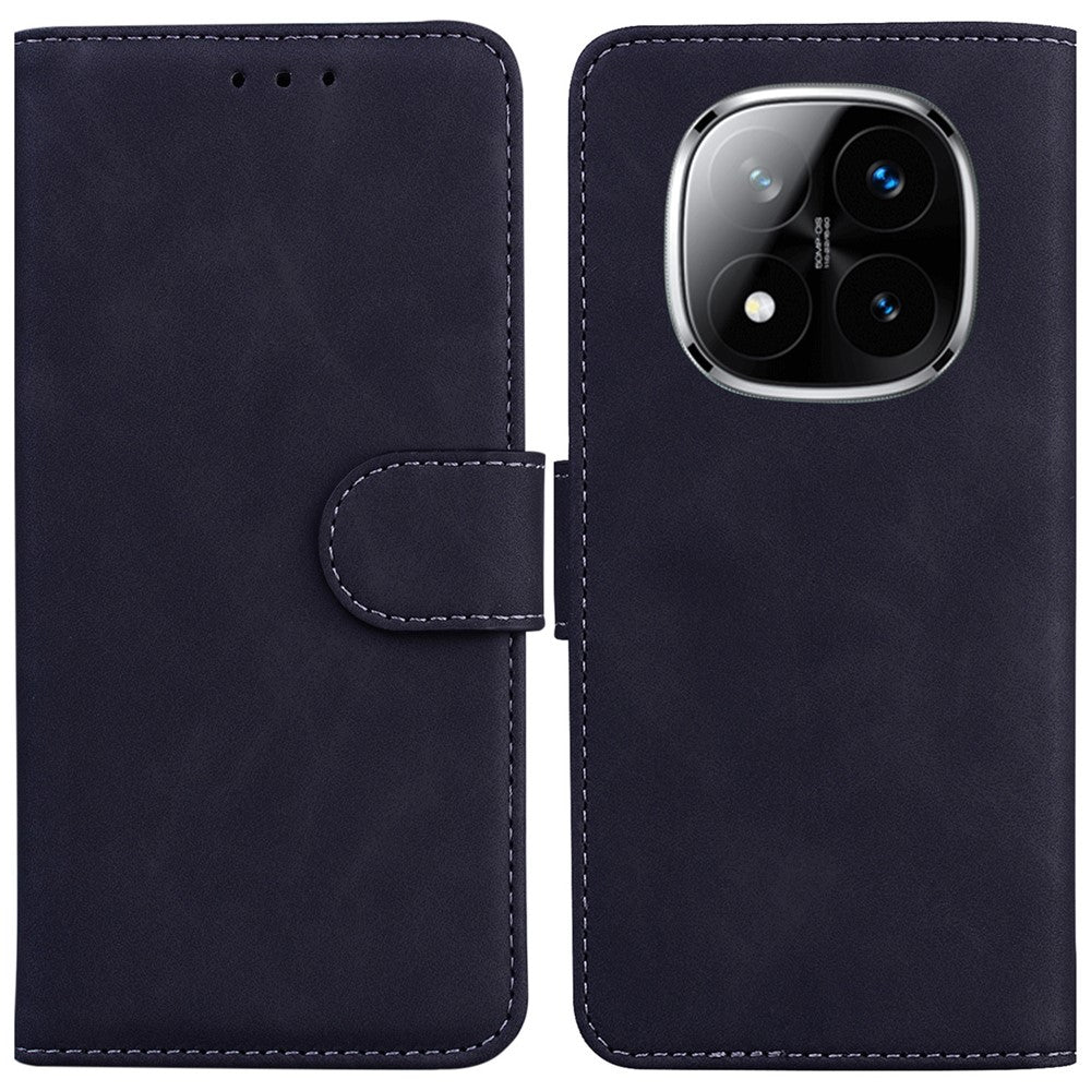 For Xiaomi Redmi Note 14 Pro 5G / Poco X7 5G Case Solid Color Leather Wallet Phone Cover