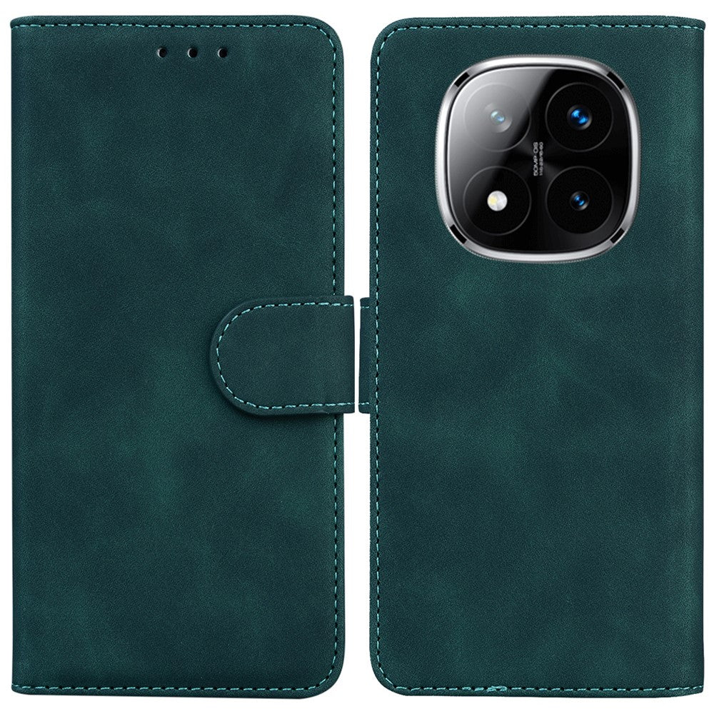 For Xiaomi Redmi Note 14 Pro 5G / Poco X7 5G Case Solid Color Leather Wallet Phone Cover