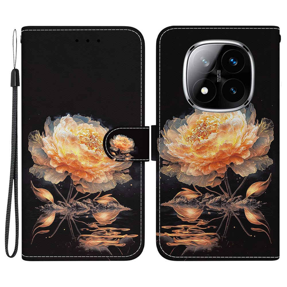 For Xiaomi Redmi Note 14 Pro 5G / Poco X7 5G Wallet Phone Case Anti-Drop Leather Flip Cover Pattern Printing