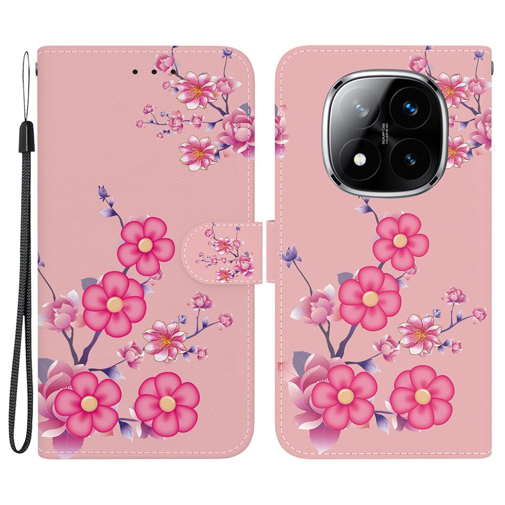 For Xiaomi Redmi Note 14 Pro 5G / Poco X7 5G Wallet Phone Case Anti-Drop Leather Flip Cover Pattern Printing