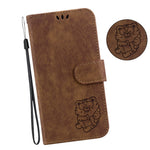 For Xiaomi Redmi Note 14 Pro 5G / Poco X7 5G Wallet Case Tiger Imprint Leather Shockproof Phone Cover