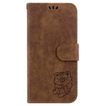 For Xiaomi Redmi Note 14 Pro 5G / Poco X7 5G Wallet Case Tiger Imprint Leather Shockproof Phone Cover