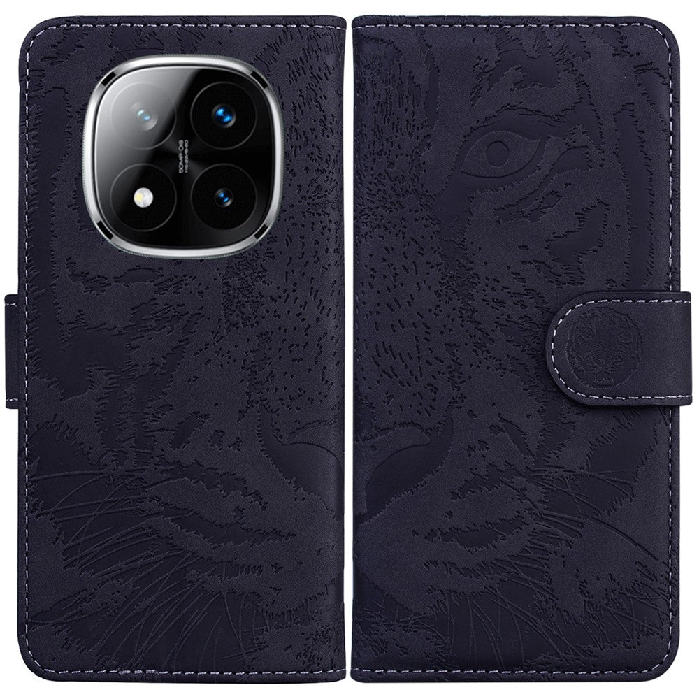 For Xiaomi Redmi Note 14 Pro 5G / Poco X7 5G Case Tiger Imprint Leather Wallet Phone Cover