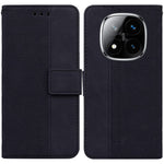 For Xiaomi Redmi Note 14 Pro 5G / Poco X7 5G Case Geometry Pattern Leather Wallet Phone Cover with Wrist Strap