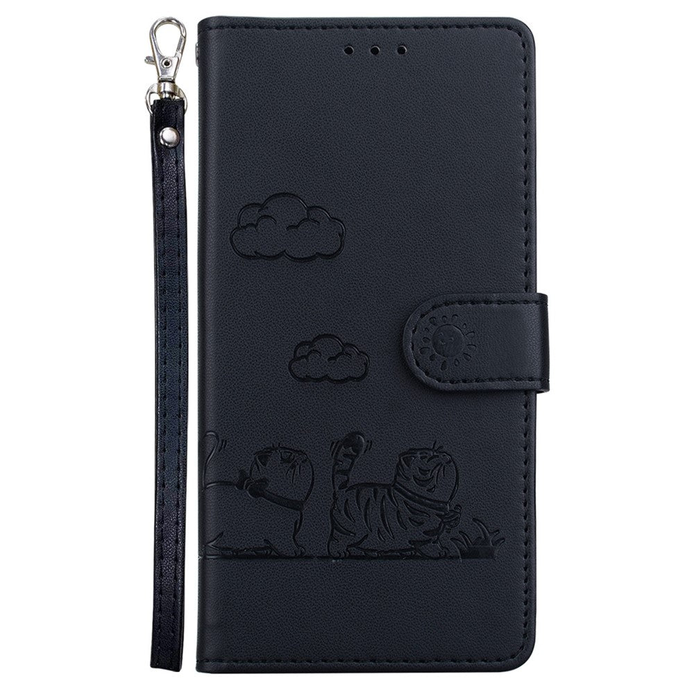 For Xiaomi Redmi Note 14 Pro 5G / Poco X7 5G Case RFID Blocking Kitten Pattern TPU+PU Leather Phone Cover