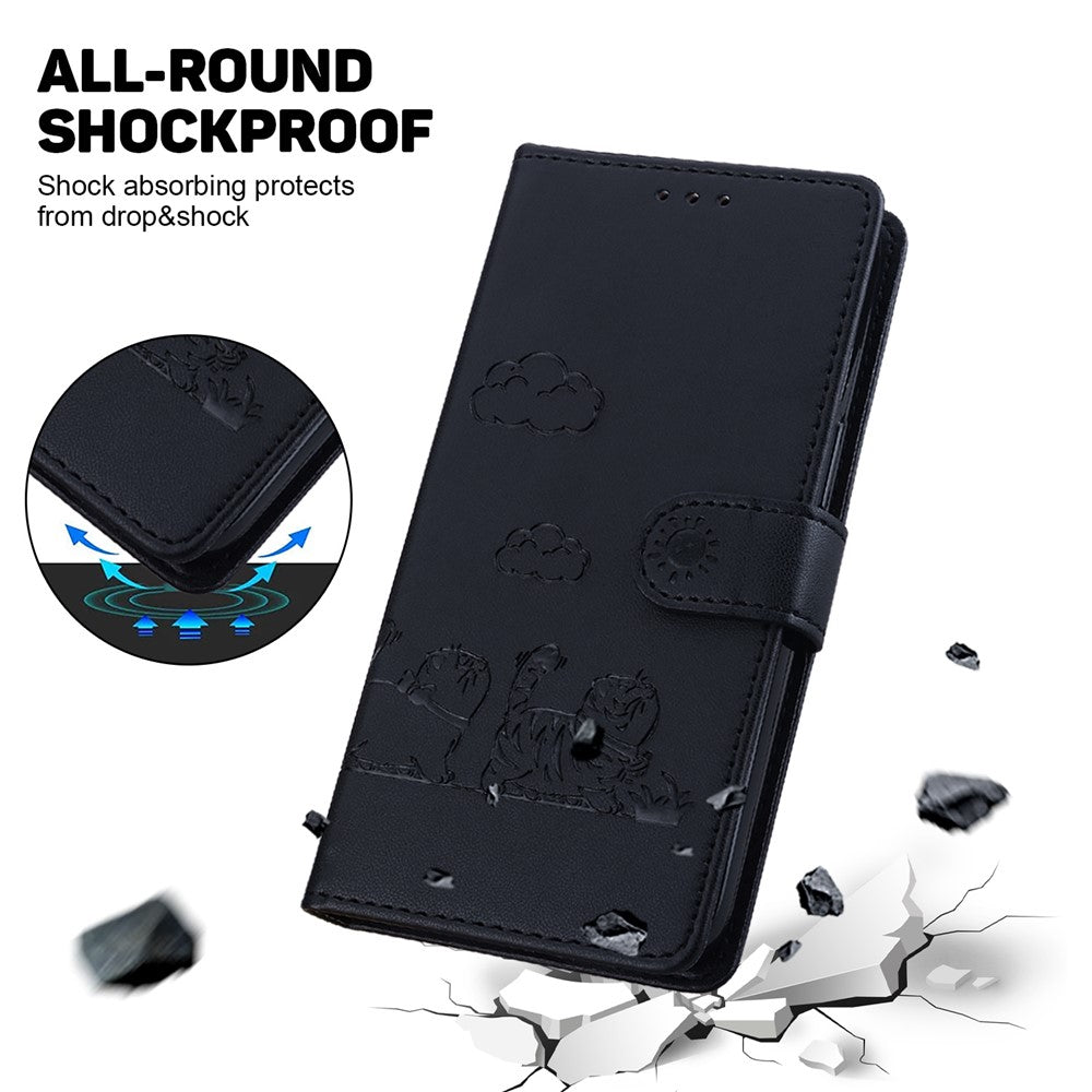 For Xiaomi Redmi Note 14 Pro 5G / Poco X7 5G Case RFID Blocking Kitten Pattern TPU+PU Leather Phone Cover