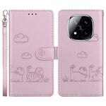 For Xiaomi Redmi Note 14 Pro 5G / Poco X7 5G Case RFID Blocking Kitten Pattern TPU+PU Leather Phone Cover