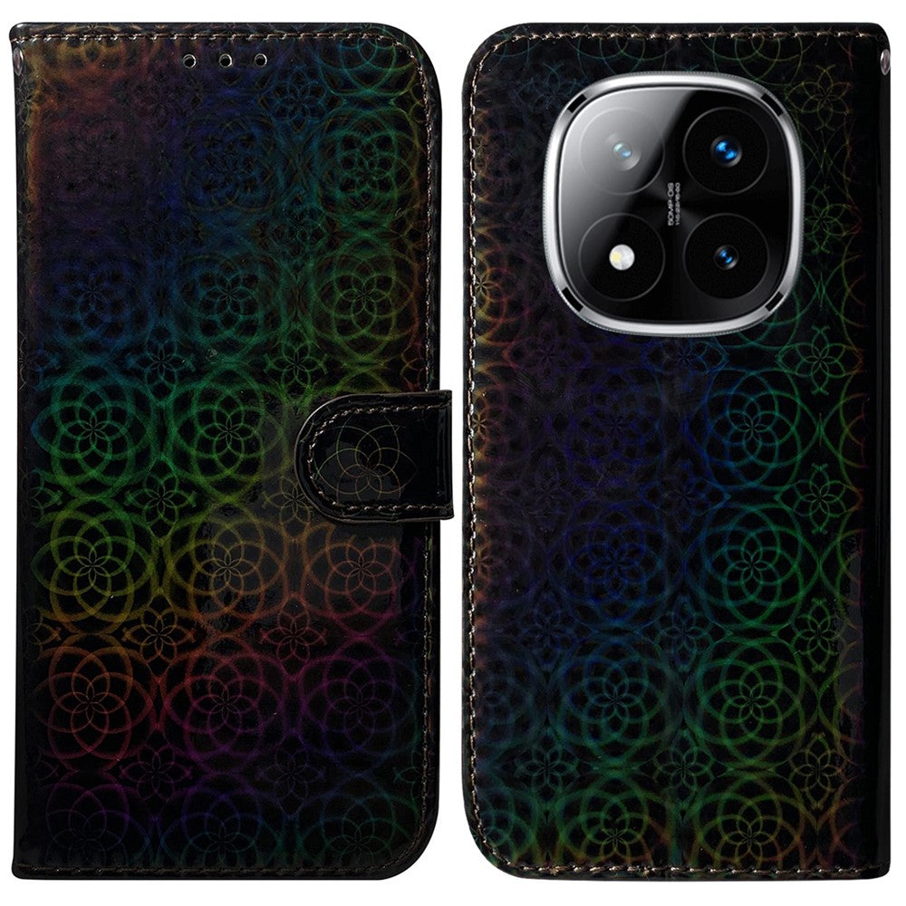 For Xiaomi Redmi Note 14 Pro 5G / Poco X7 5G Stand Case Dazzling Flower Leather Phone Cover