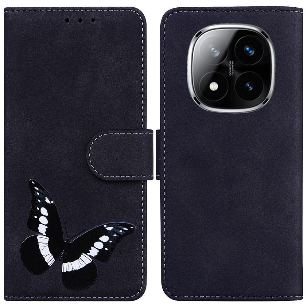 For Xiaomi Redmi Note 14 Pro 5G / Poco X7 5G Stand Case PU Leather Phone Cover Butterfly Printed