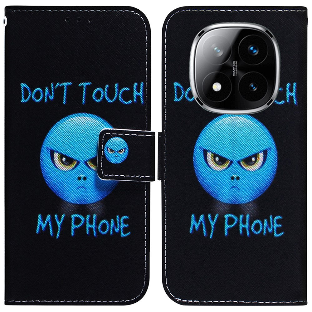 For Xiaomi Redmi Note 14 Pro 5G / Poco X7 5G Wallet Case Pattern Print Leather Phone Cover