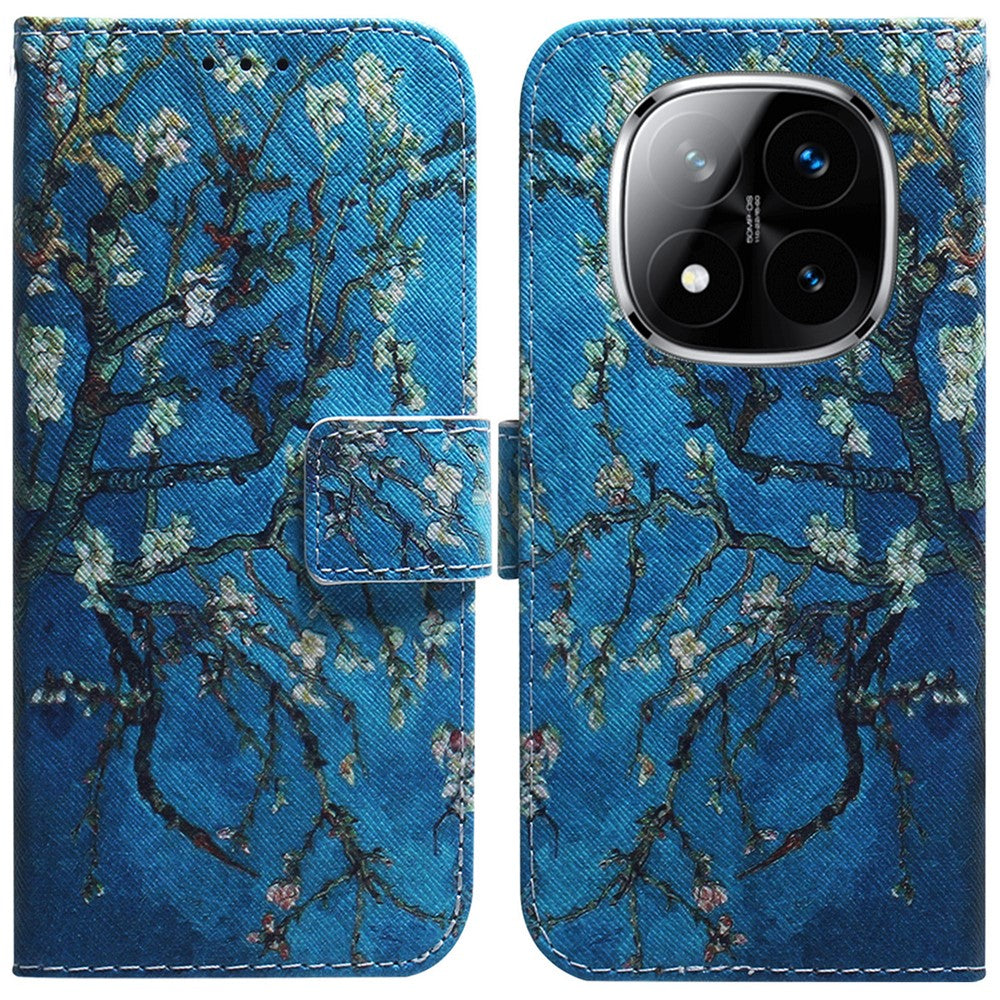 For Xiaomi Redmi Note 14 Pro 5G / Poco X7 5G Wallet Case Pattern Print Leather Phone Cover