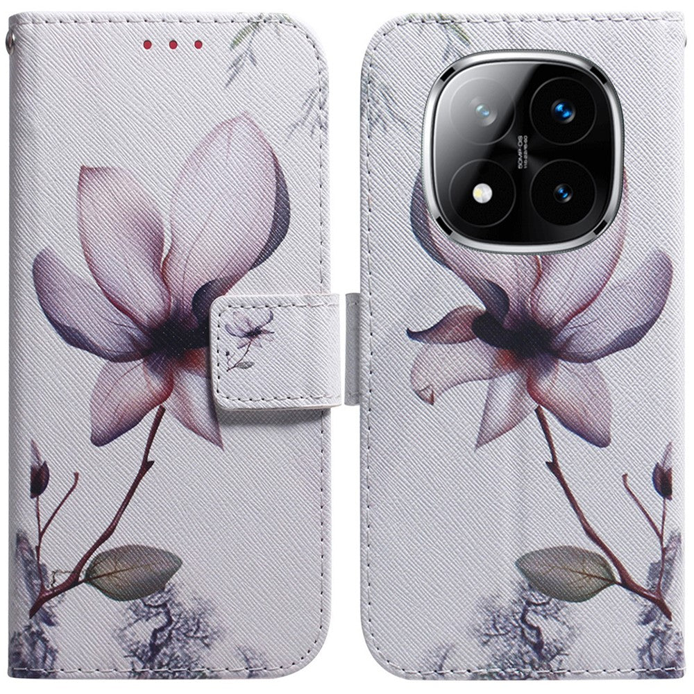 For Xiaomi Redmi Note 14 Pro 5G / Poco X7 5G Wallet Case Pattern Print Leather Phone Cover