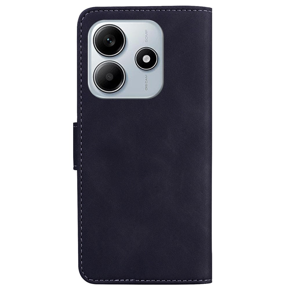 For Xiaomi Redmi Note 14 5G Case Solid Color Leather Wallet Phone Cover