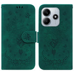 For Xiaomi Redmi Note 14 5G Case PU Leather Wallet Phone Cover Butterfly Flower Imprint