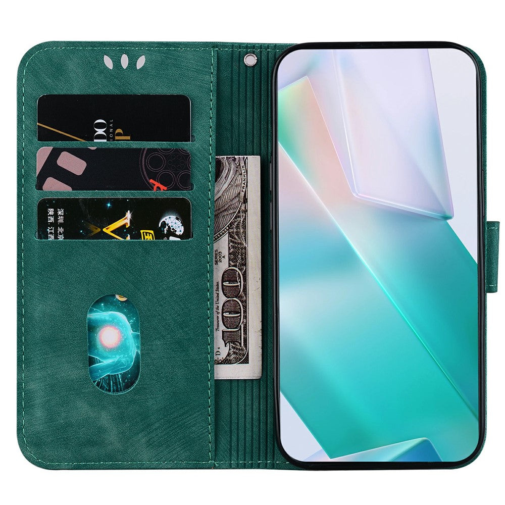 For Xiaomi Redmi Note 14 5G Wallet Case Tiger Imprint Leather Shockproof Phone Cover