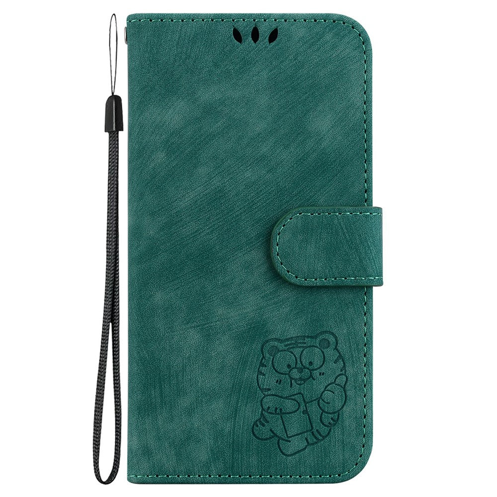 For Xiaomi Redmi Note 14 5G Wallet Case Tiger Imprint Leather Shockproof Phone Cover