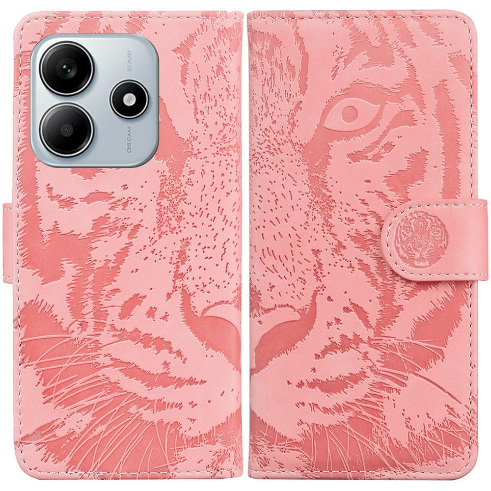 For Xiaomi Redmi Note 14 5G Case Tiger Imprint Leather Wallet Phone Cover