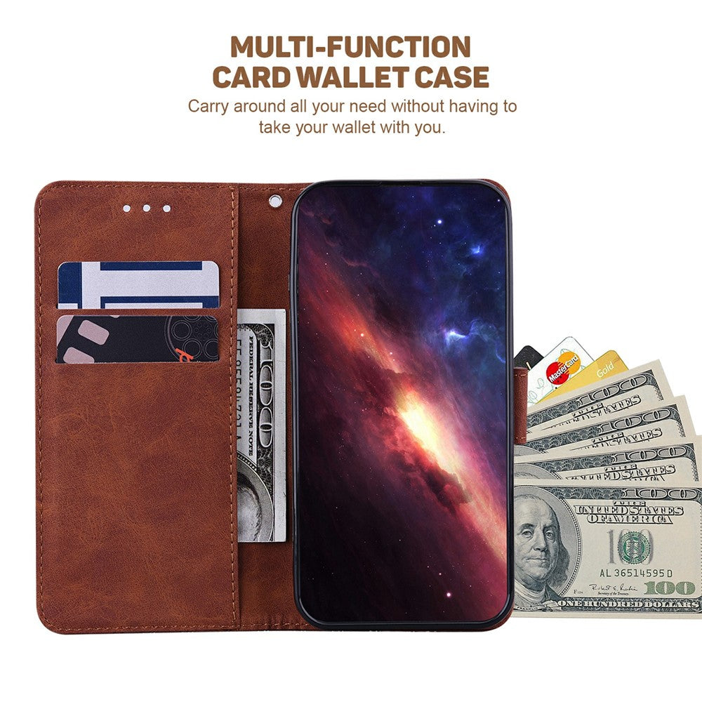 For Xiaomi Redmi Note 14 5G Case Geometry Pattern Leather Wallet Phone Cover with Wrist Strap