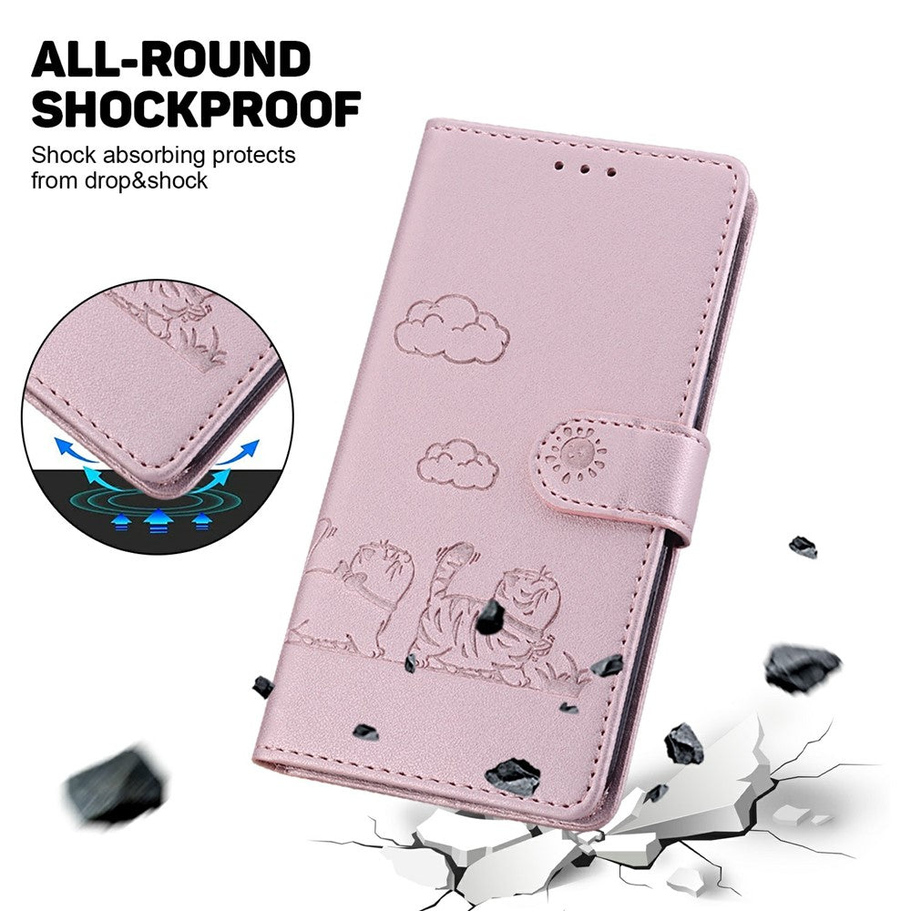 For Xiaomi Redmi Note 14 5G Case RFID Blocking Kitten Pattern TPU+PU Leather Phone Cover