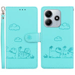For Xiaomi Redmi Note 14 5G Case RFID Blocking Kitten Pattern TPU+PU Leather Phone Cover