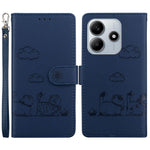 For Xiaomi Redmi Note 14 5G Case RFID Blocking Kitten Pattern TPU+PU Leather Phone Cover