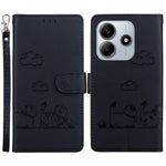 For Xiaomi Redmi Note 14 5G Case RFID Blocking Kitten Pattern TPU+PU Leather Phone Cover