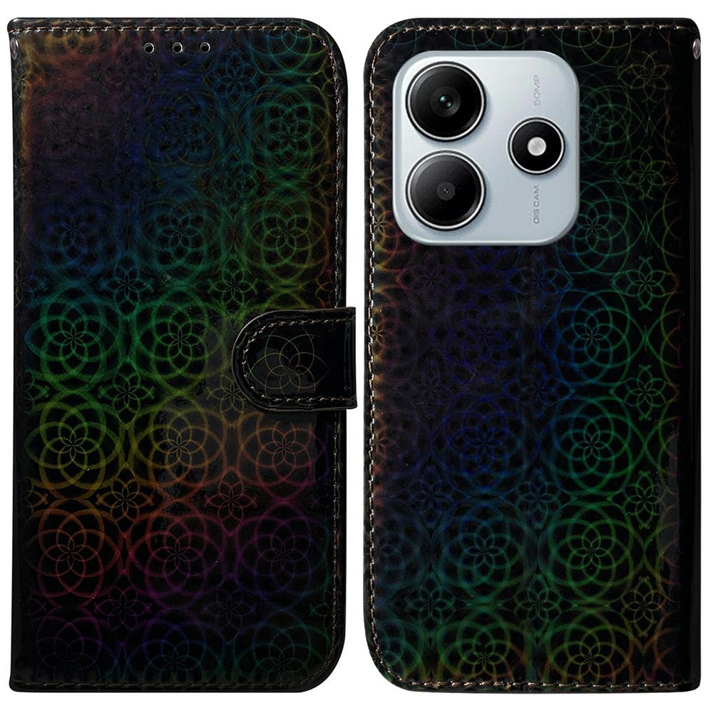 For Xiaomi Redmi Note 14 5G Stand Case Dazzling Flower Leather Phone Cover