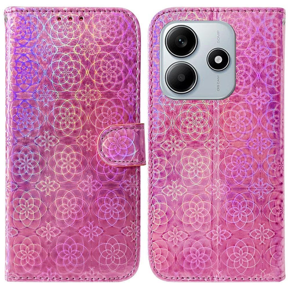 For Xiaomi Redmi Note 14 5G Stand Case Dazzling Flower Leather Phone Cover