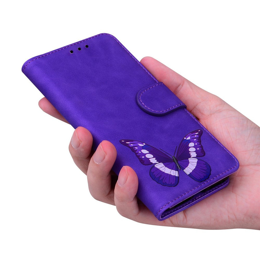 For Xiaomi Redmi Note 14 5G Stand Case PU Leather Phone Cover Butterfly Printed