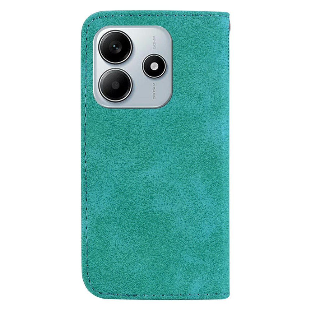 For Xiaomi Redmi Note 14 5G Stand Case 7-Shaped Pattern Imprint Leather Phone Cover
