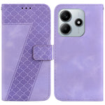 For Xiaomi Redmi Note 14 5G Stand Case 7-Shaped Pattern Imprint Leather Phone Cover